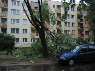 Burza na Miłej. Połamane